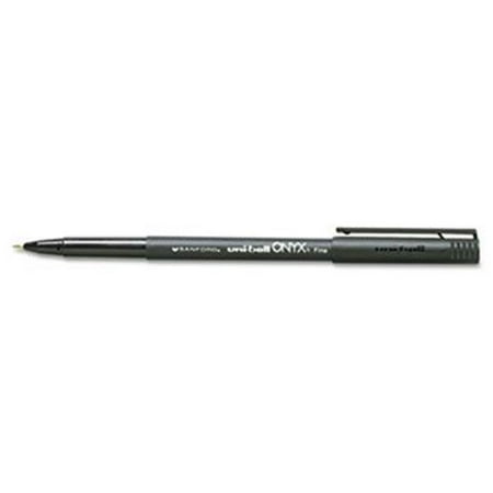 Sanford Roller Ball Ink Refill Sanford Ink Company 60143 Onyx Roller Ball Stick Dye-Based Pen, Black Ink, Fine, Dozen ()
