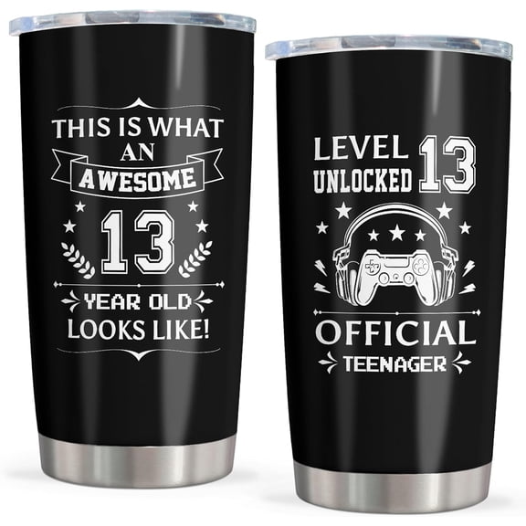 13 Year Old Boy Gifts, Coolest Gifts for 13 Year Old Boy,13th Birthday Decorations for Boys, 13th Birthday Gifts for Boys, Official Teenager Bday Presents, 13th Birthday Tumbler 20oz 1PC
