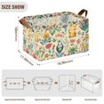 thumbnail image 7 of Yayeee Foldable Storage Basket for Shelves with Handles Waterproof Cloth Bins, Floral Animals, 7 of 7