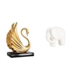 thumbnail image 1 of Figura de cisne, estatua de , escultura de resina, adorno artístico, centro de mesa para sala de estar, dormitorio, oficina, armario, adecuado, 1 of 8
