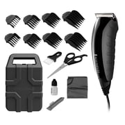 Remington Virtually Indestructible Barbershop Clipper 15-Piece Kit Hair Cut Kit, Black Hc5850A