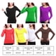thumbnail image 3 of Qarigey Camiseta interior de manga larga, Jersey liso transpirable, ropa de invierno para mujer, camiseta, Top, ropa interior elástica de estilo Prendas para la parte del cuerpo Violeta Qarigey AP012543-03, 3 of 6