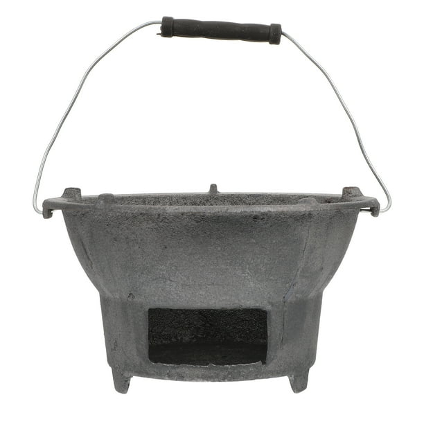 Estufa de barbacoa de hierro fundido, estufa de carbón para barbacoa al aire libre, herramienta para barbacoa de camping
