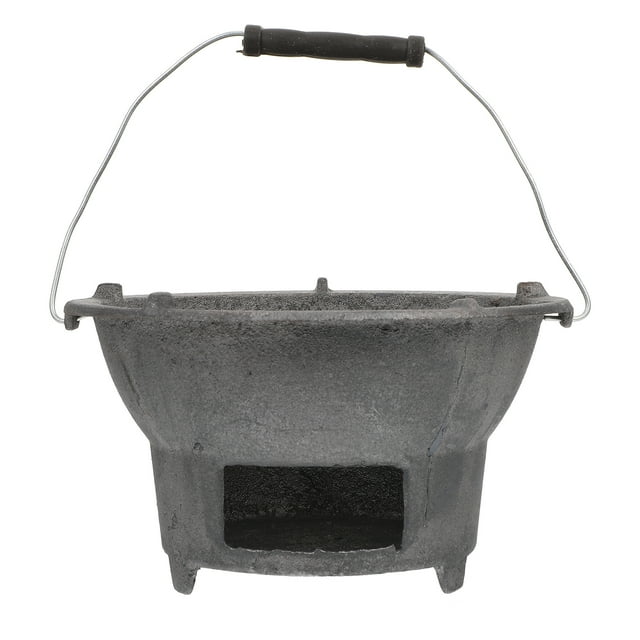 Miangastore Poêle Barbecue en Fonte Poêle à Charbon pour Barbecue Extérieur Outil de Barbecue de Camping