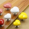 thumbnail image 6 of Ceramic Knobs Drawer Heart Shaped Pull Handle Furniture Door Cabinet Cupboard Wardrobe Dresser Replacement, 6 of 8