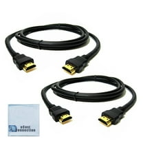 2 High Speed 6ft Gold Plated HDMI Cables for Computers, LCD LED OLED TV, Monitors and All HDMI Enabled Devices eCostConnection Microfiber Cloth