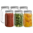 thumbnail image 4 of Wide Mason Jars with Airtight Lids, Labels and Measures - 32 oz - [Set of 6] Airtight Canning Jars, Glass Storage Jars, 4 of 11
