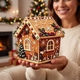 thumbnail image 5 of Eagokdc Christmas DIY Diamond Art Kits Wooden House Shaped Pearl Painting Kits for Adults, Home Decor Art Craft Kit Upgraded Beads Craft for Holiday Family Activity, 5 of 6