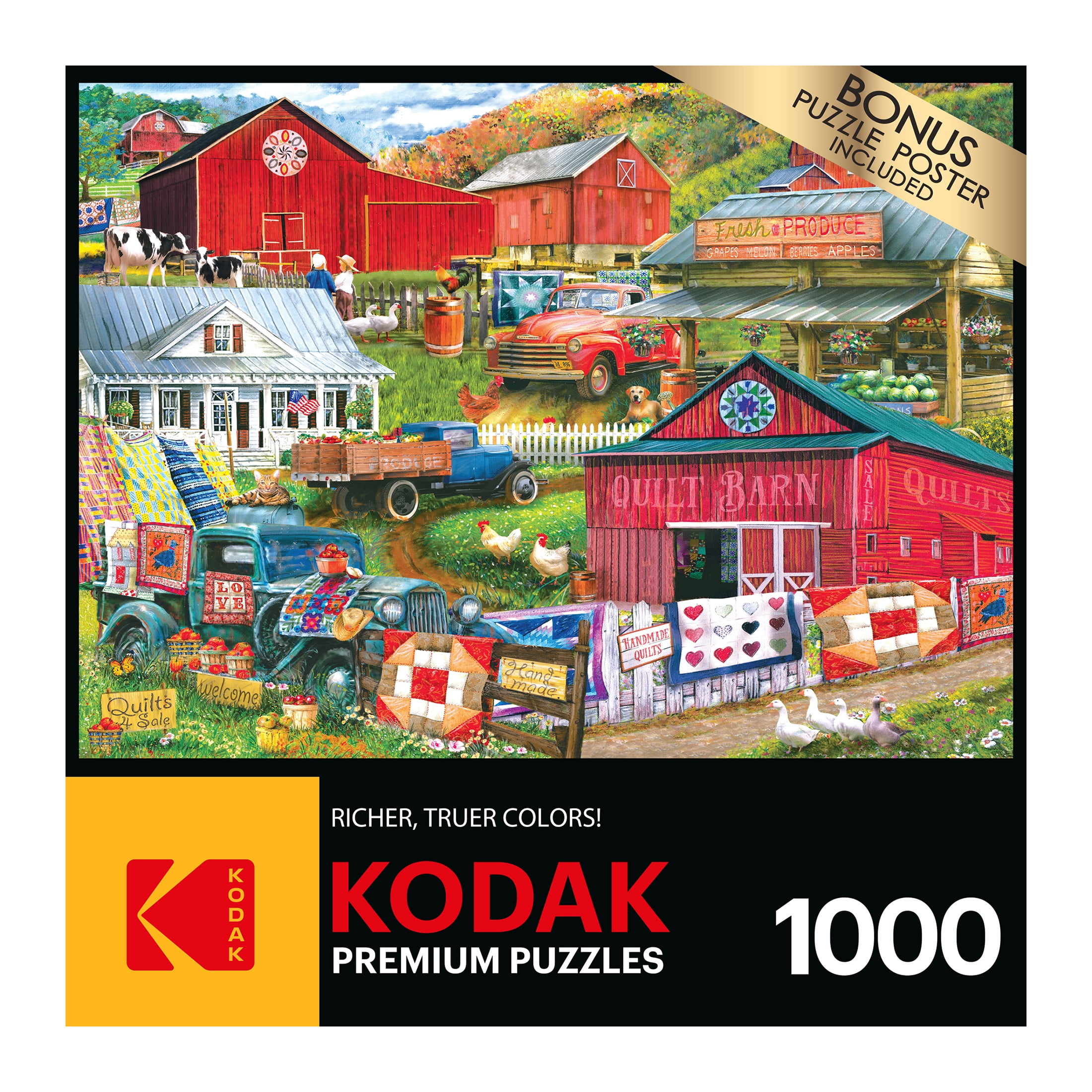 RoseArt - Kodak Premium 1000 pièces -Compilation des pays- Puzzle à emboîter pour adultes