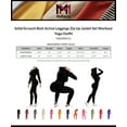 thumbnail image 2 of MixMatchy Women's Solid Scrunch Butt Active Leggings Zip Up Jacket Set Workout Yoga Outfit, 2 of 5