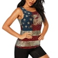 thumbnail image 2 of Daiia American Flag1 Printed Womens Workout Tops for Women Quick-dry Tank Tops Mesh Yoga Shirts Athletic Running Tank Tops Sleeveless Gym Clothes-XX-Large, 2 of 7