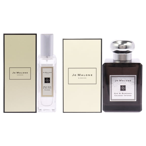 Jo Malone Wood Sage and Sea Salt and Oud and Bergamot Intense 2 Pc Kit - 1oz Cologne Spray, 1.7oz Cologne Spray