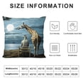 thumbnail image 5 of Creowell Giraffe Zebra Bench Pillow Case with Zipper Home Decor for Living Room Bedroom Cushion Outdoor Square Design 1PC 18x18in, 5 of 5