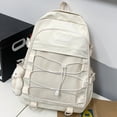 thumbnail image 1 of Mochila Informal Bandolera Student Pack Color Sólido Color Sólido para Portátil Libro Beige, 1 of 8