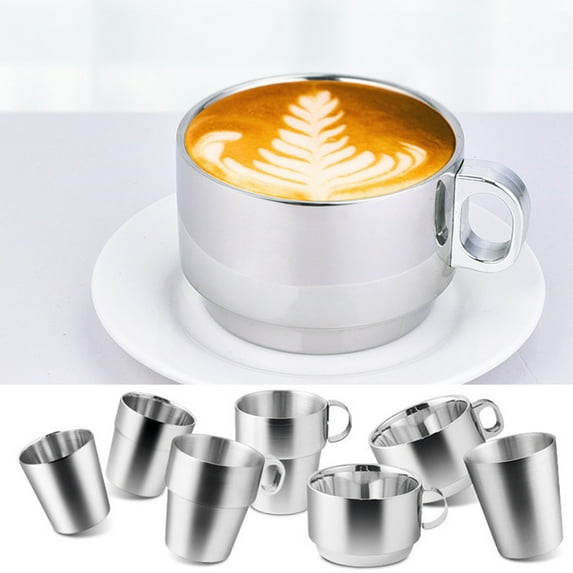 Stainless Steel Cups Metal Shatterproof Stackable Pint Drinking Cups for Adults or Kids