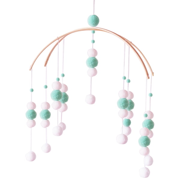 Bola de pelo Carillón de viento Habitación de bebé Cochecito Cama infantil Bola de pelo Campana de viento Adorno colgante de techo Inevent HA5730-02B