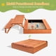 thumbnail image 3 of Arenero de madera Nicedday Kids para exteriores, grande, con tapa, caja de arena con tapa, regalo para niños de 2 a 8 años, mesa de pícnic plegable y forro inferior de asiento incluidos, 3 of 7