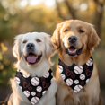 thumbnail image 2 of Dog Bandana 2 Pack,Black Baseballs and Hearts Pattern Bandanas for Dogs,Cat Bandana,Small/ Large Dog Bandana 2 Size,Dog Bandanas, 2 of 6
