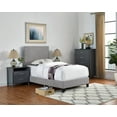 Anna Upholstered Bed with Nail Head Trim, Multiple Sizes and Colors