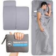 Tough Outdoors Sleeping Bag Liner - Adult Sleep Sack & Travel Sheets - Lightweight Camping Gear