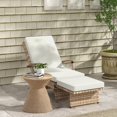 thumbnail image 2 of Outsunny Foldable Fauteuil inclinable w / Repose-pieds rétractable, coussin, blanc, 2 of 10