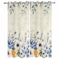 thumbnail image 4 of Outdoor Curtains for Patio Waterproof Blue Flowers Indoor/Outdoor Curtain Tiebacks Eucalyptus Leaf Floral Berry Branch Privacy Sun Block Grommet Drapes for Pergolas Gazebo Porch 2 Panel 54x108 Inch, 4 of 9