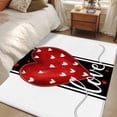 thumbnail image 5 of Love Red Heart Washable Area Rug 4 x 6 ft Valentine's Day, Soft Non Slip Rugs Stain Repellent Indoor Felt Carpet for Living Dining Room Bedroom Home Office, 5 of 9
