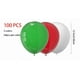 thumbnail image 2 of Juego de 100 globos JODIDI, látex rojo, verde y blanco, 12 pulgadas, 2 of 5