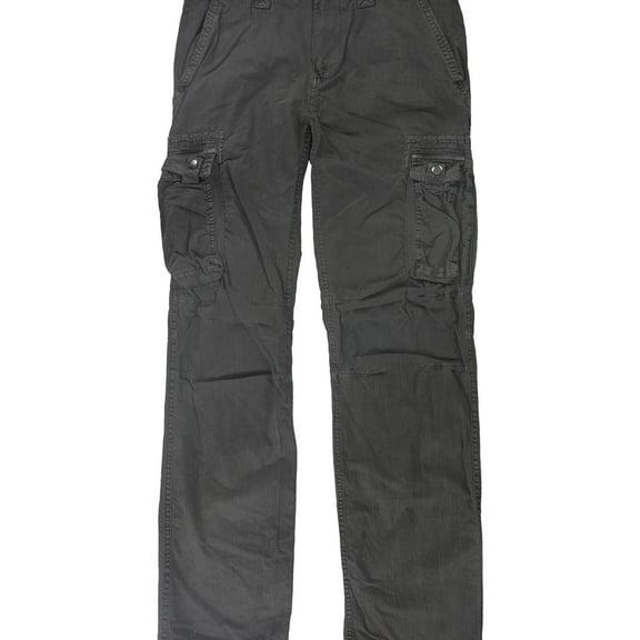 Rogue State Mens Textured Casual Cargo Pants, Grey, 31W x 32L