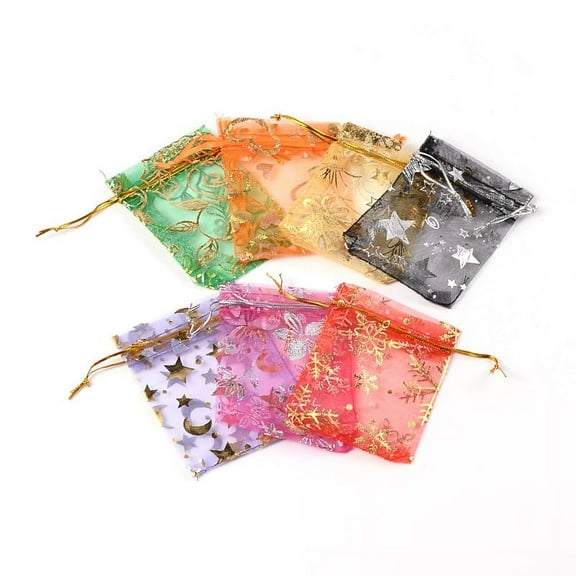 200pc Organza Bags Mixed Color 9~10x11~12cm