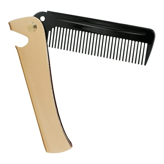 MLINS  Folding Hair Combs Travel Golden Boar Bristle Brush