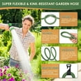 thumbnail image 5 of Non-Expandable 100FT Garden Hose, Flexible Ultra-Light Water Hose, Leak-Proof with 10-Pattern Nozzle, Thickened Connector, High-Density Fabric, Shut-Off Valve for Yard, 5 of 5