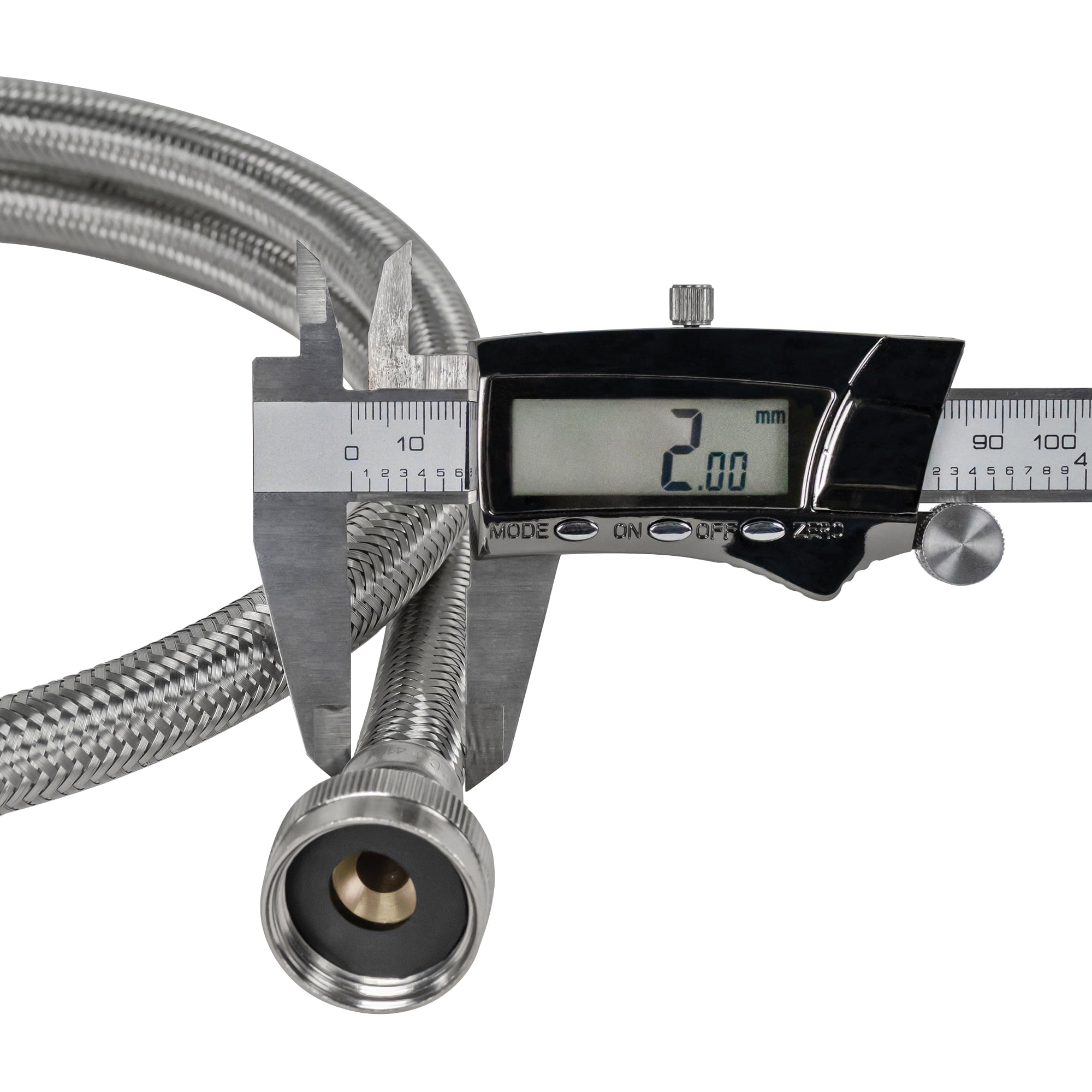 Certified Appliance Accessories WM60SS2PK 2 Pk Braided Stainless Steel Washing Machine Hoses, 5ft