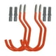 thumbnail image 4 of Juego de 4 ganchos para colgar en la pared, ganchos para ropa, sombreros, Naranja, 4 of 9