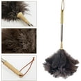 thumbnail image 4 of Ostrich Feather Duster with Extension Pole Up to 43 inch, Genuine Fluffy Natural Reusable Handheld Feather Dusters for Cleaning Supplies, Washable, Car, Office, Desk, Blinds, 4 of 4