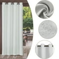 thumbnail image 2 of Outdoor Patio Curtains - Indoor Outdoor Waterproof Pergola Grommet Curtains, Blackout Curtain for Pavilion Gazebo Porch Decor, 1 Panel, White, 52in * 84in, 2 of 10