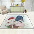 thumbnail image 3 of Dreamtimes Cute Girl with Butterfly Lightweight Carpet Mats, 5'3" x 4' Area Soft Rugs, Floor Mat Rug Home Decoration for Kids Room Living Room, 63"x 48", 3 of 6
