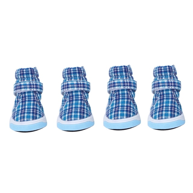 Zapatos para perros NikouMX 4 piezas deportivos antideslizantes azules