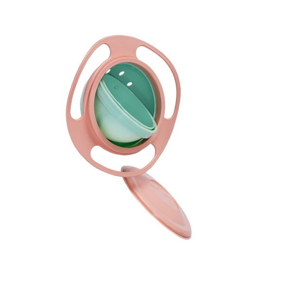 Yuarrent Cuenco giroscópico de textura de alta gama PP, artesanía exquisita, línea suave y cuenco giroscópico Universal a prueba de Mostrada Rosa claro