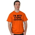 thumbnail image 5 of I'm With Stupid Classic Rude Insult Men's Graphic T Shirt Tees Brisco Brands X, 5 of 6