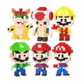 thumbnail image 2 of Bloques de construcción en miniatura de Super Mario Bros, Bowser, Peach, Toad, Luigi, Yoshi, figuras de bricolaje, miniladrillos, juguetes para regalo de Navidad, 2 of 5