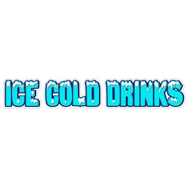 SignMission D-Ice Cold Drinks Décalcomanie pour Boissons Froides