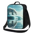 thumbnail image 1 of Disketp Polar Bear On Iceberg Bolsa Térmica Estampada para Almuerzo, Lonchera para Hombres y Mujeres Adultos, 1 of 7