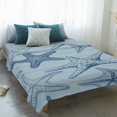 thumbnail image 4 of Navy Blue Starfish Blanket Soft Cozy Warm Throw Blanket for Couch, Plush Fuzzy Flannel Fleece Blankets for Sofa, Coastal Ocean Summer Sea Nautical Bed Blankets Lightweight Gifts for Women, 50"x60", 4 of 9