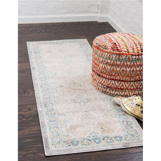 Unique Loom 3134352 2 x 6 ft. Kasern Salzburg Runner Rug, Gray