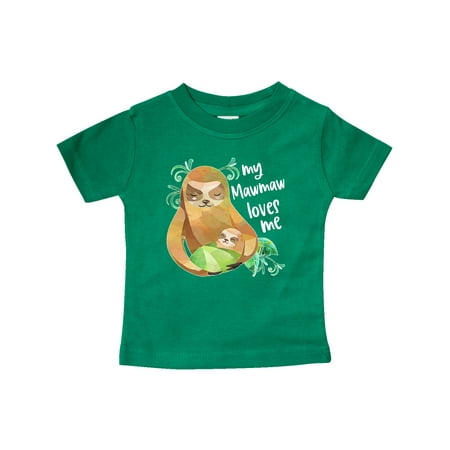 

Inktastic My Mawmaw Loves Me Cute Sloth and Baby Gift Baby Boy or Baby Girl T-Shirt