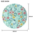 thumbnail image 2 of Round Tablecloth flower Spring Summer Party 60x60 Inch Round Table Cover for Picnic Dinner, 2 of 5