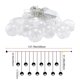 thumbnail image 5 of Luces Led para Dormitorio 137.8 en Led Cortina Cuerda Luces Bola Deseo Luces Decorativas para Dormitorio Pared Patio Al Aire Libre Navidad Día de San Valentín Decoración de Boda - Luces de Navidad Al, 5 of 6