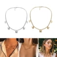 thumbnail image 2 of Collar de clavícula Salvador Collar de material acero inoxidable Gargantilla de belleza con lentejuelas, 2 of 4