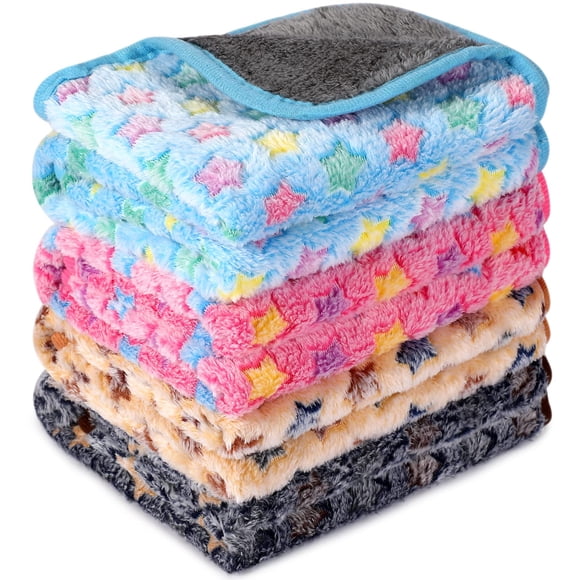 Reginary 4 Pcs Couvertures Imperméables pour Cochon d'Inde Lavables Literie en Polaire pour Petits Animaux Doublures de Cage pour Cochon d'Inde Tapis d'Entraînement Réutilisables Tapis de Pipi pour Animaux de Compagnie